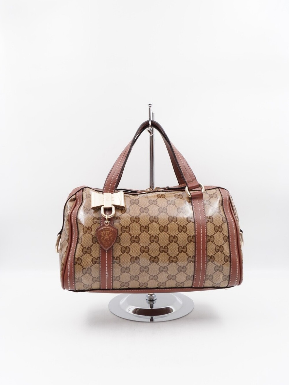 CP54 💟 GUCCI Crystal Monogram Duchessa Boston Bag